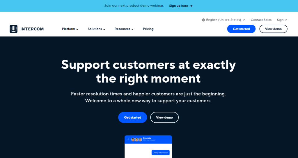 Intercom Live Chat App for Shopify