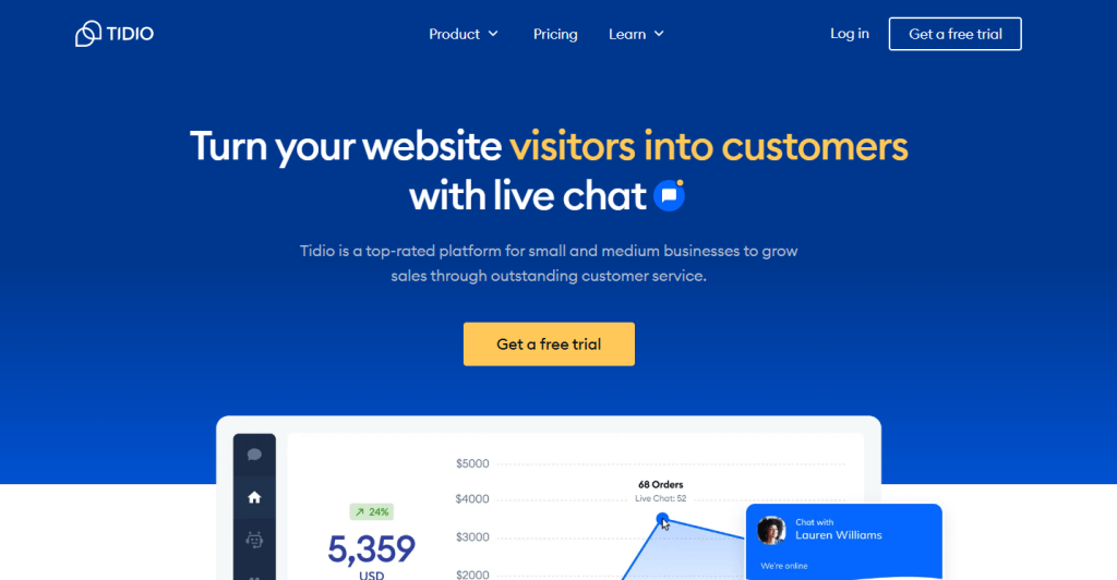 Tidio Live Chat App For Shopify